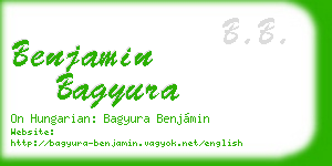 benjamin bagyura business card
